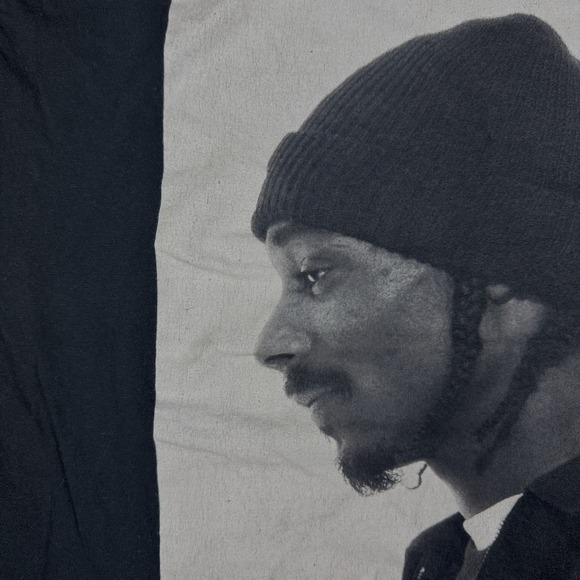Snoop Dogg Graphic Tee Men's Medium Black Mike Miller Portrait Rap Shirt - Picture 4 of 8